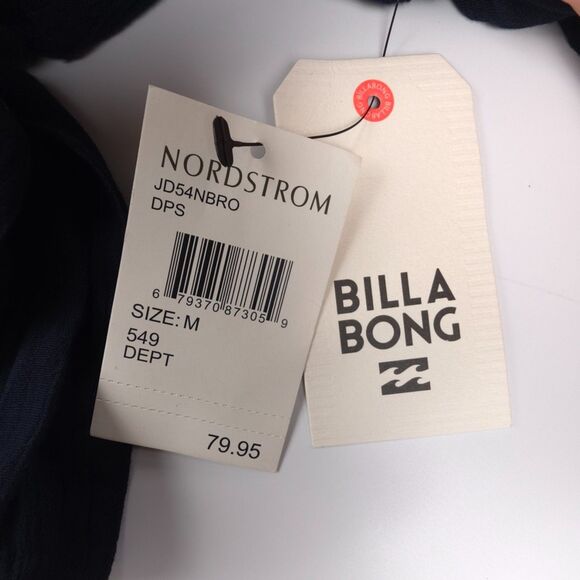 NWT Billabong Robe Life Dress Kimono Wrap Midi Navy Floral Beachy Boho Resort - Picture 2 of 7